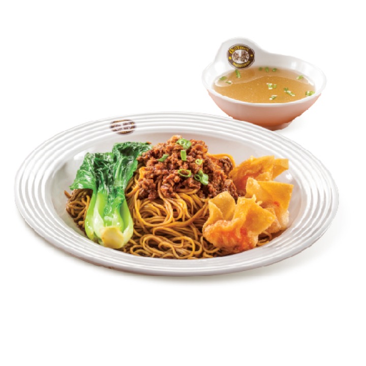 Foto menu Minced Chicken & Fried Wantan Noodles Dry