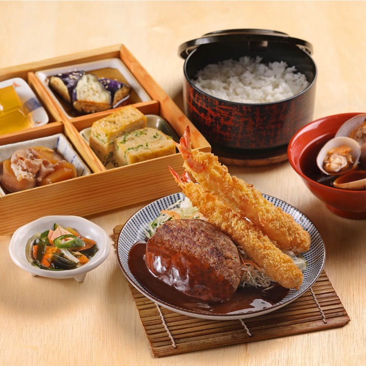 Foto menu Fried Prawn Hamb Set